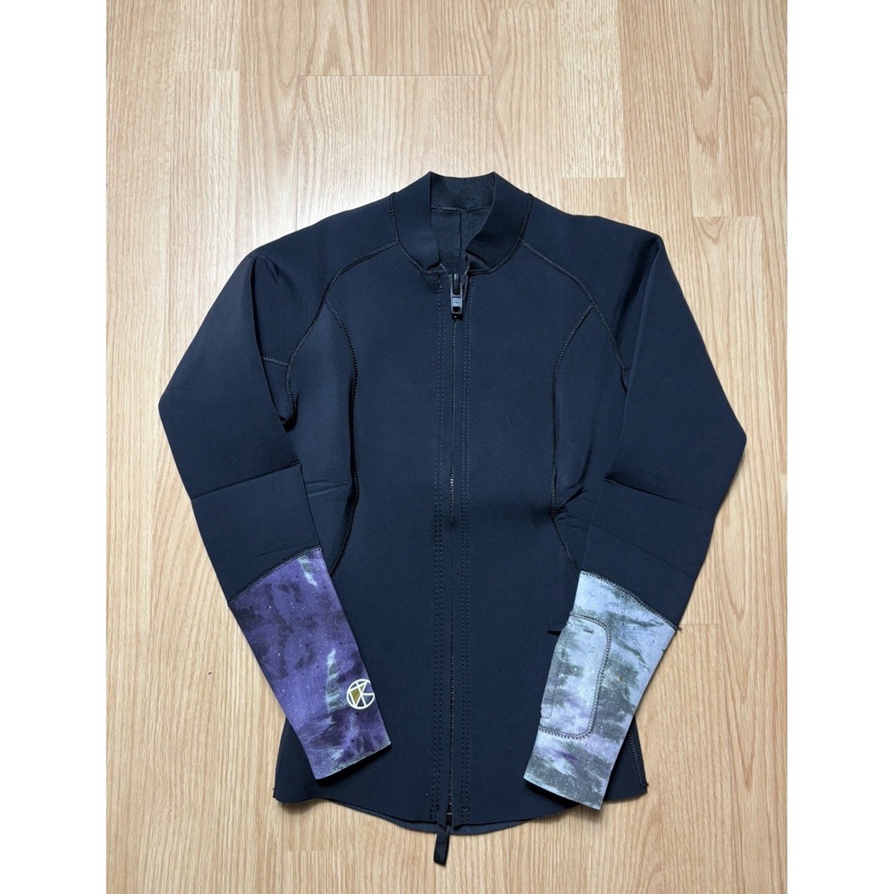 Kassia Surf Wetsuit Jacket Galaxy Purple Womens Size Medium 8 Full Zip